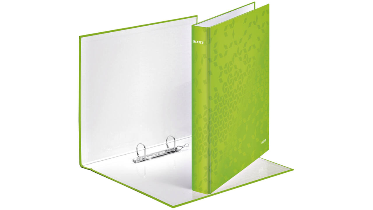 Ringband Leitz WOW A4 maxi 2-rings D-mechaniek 40mm groen