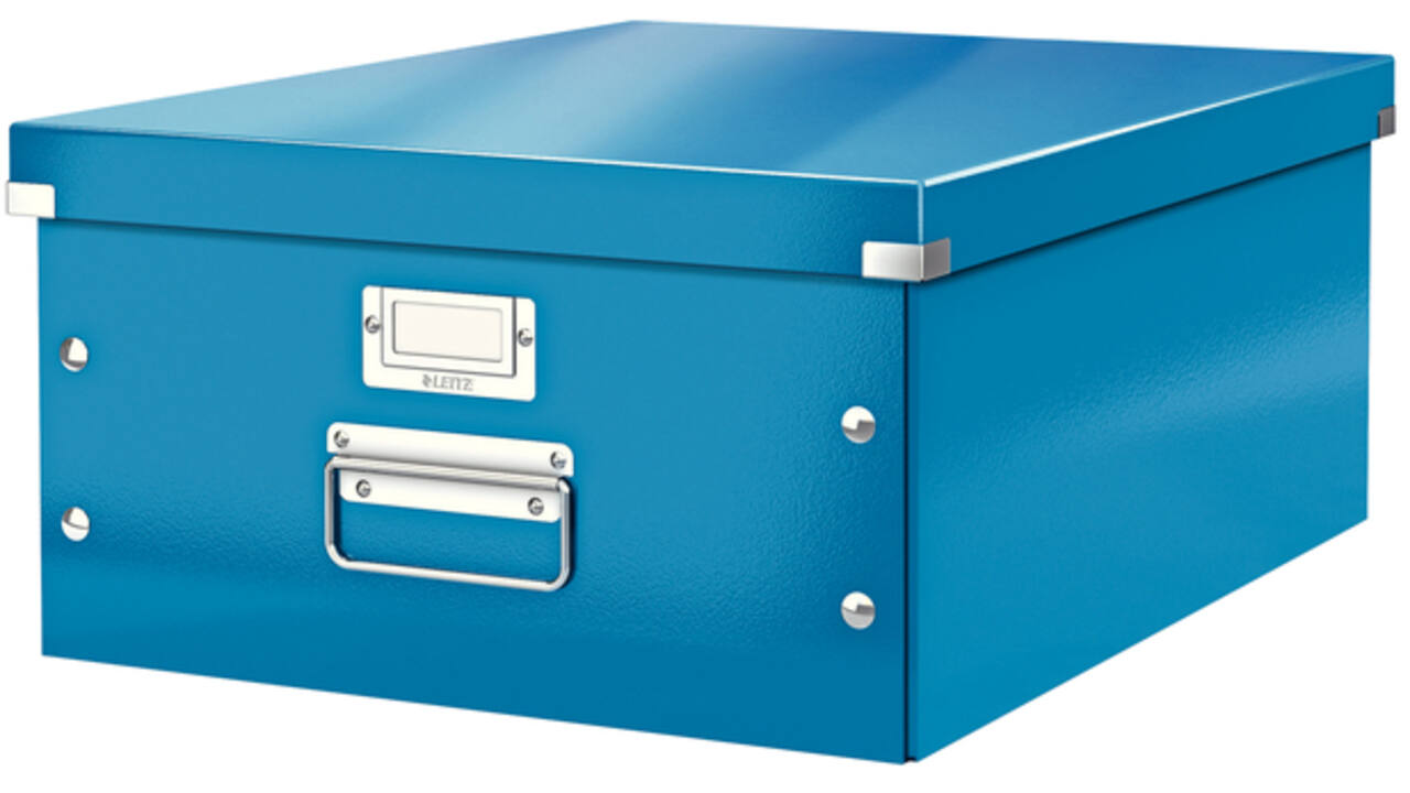 Opbergbox Leitz WOW Click & Store 369x200x482mm blauw