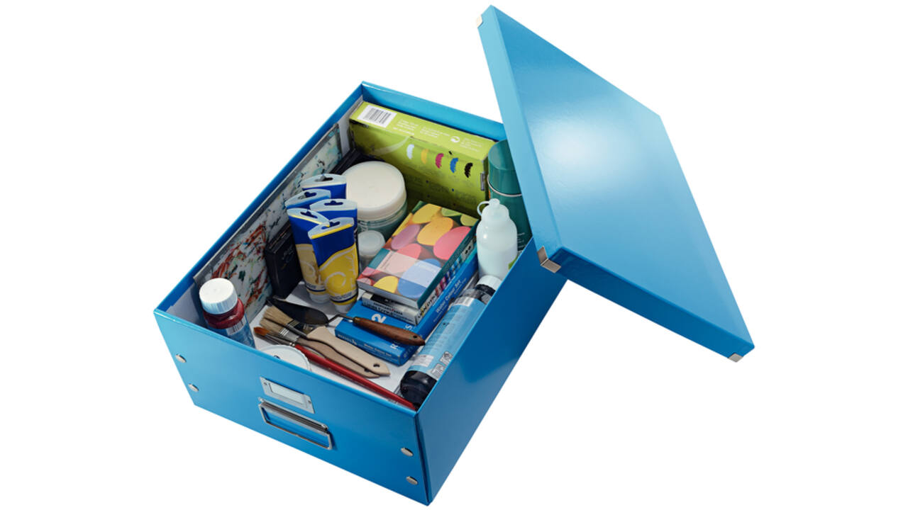 Opbergbox Leitz WOW Click & Store 369x200x482mm blauw