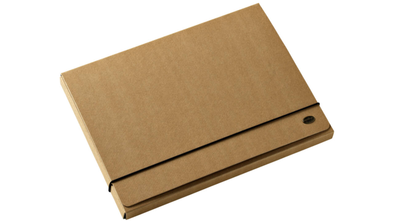 Elastobox Kraft Line A4 3 kleppen bruin