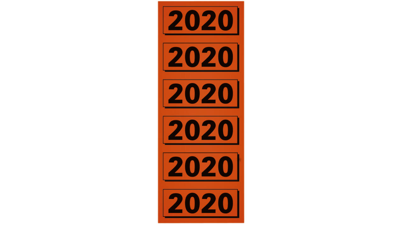 Rugetiket Elba 2020 57x25mm rood