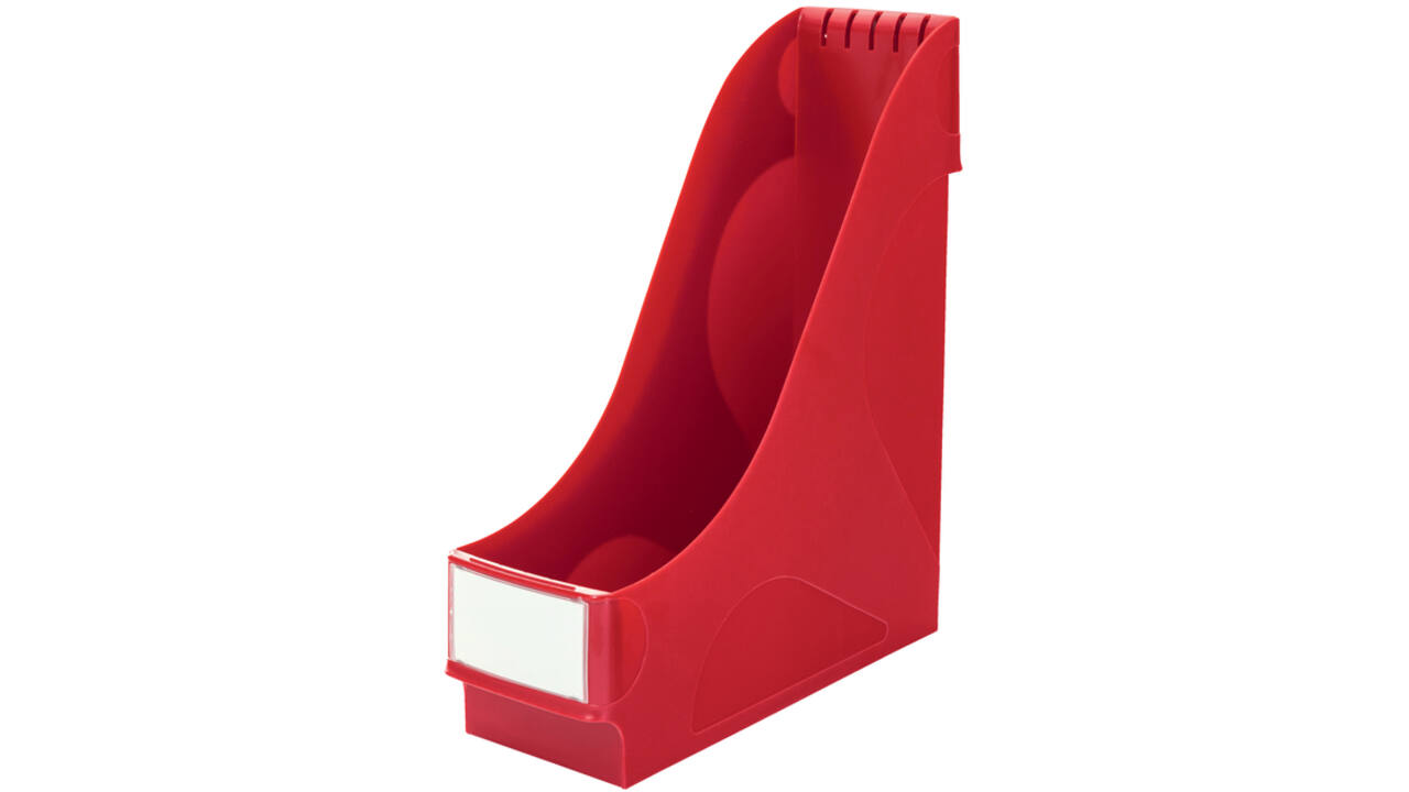 Tijdschriftencassette Leitz extra breed rood