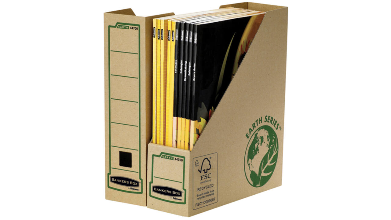 Tijdschriftcassette Bankers Box Earth A4 80mm bruin