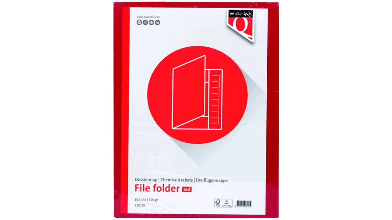 Dossiermap Quantore A4 300gr rood