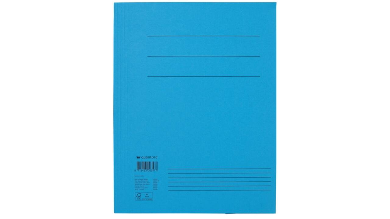 Dossiermap Quantore A4 300gr blauw