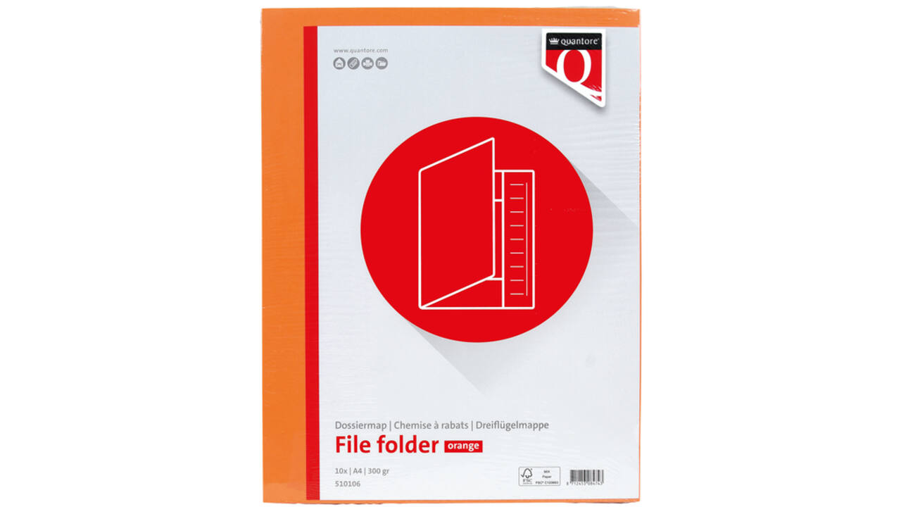 Dossiermap Quantore A4 250gr oranje