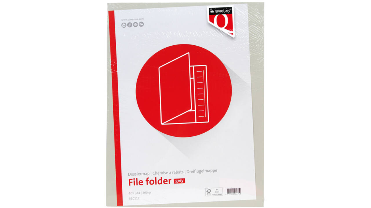 Dossiermap Quantore A4 300gr grijs