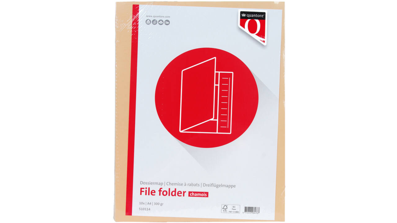 Dossiermap Quantore A4 300gr chamois