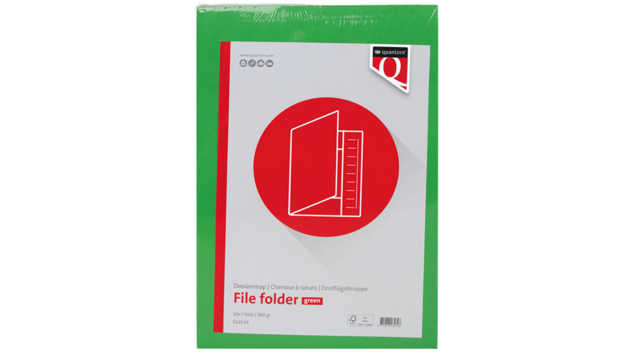 Dossiermap Quantore folio 300gr groen