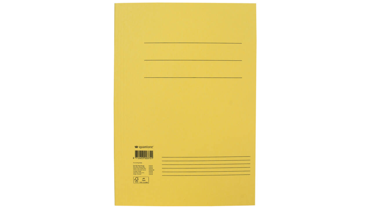 Dossiermap Quantore Folio 300gr geel