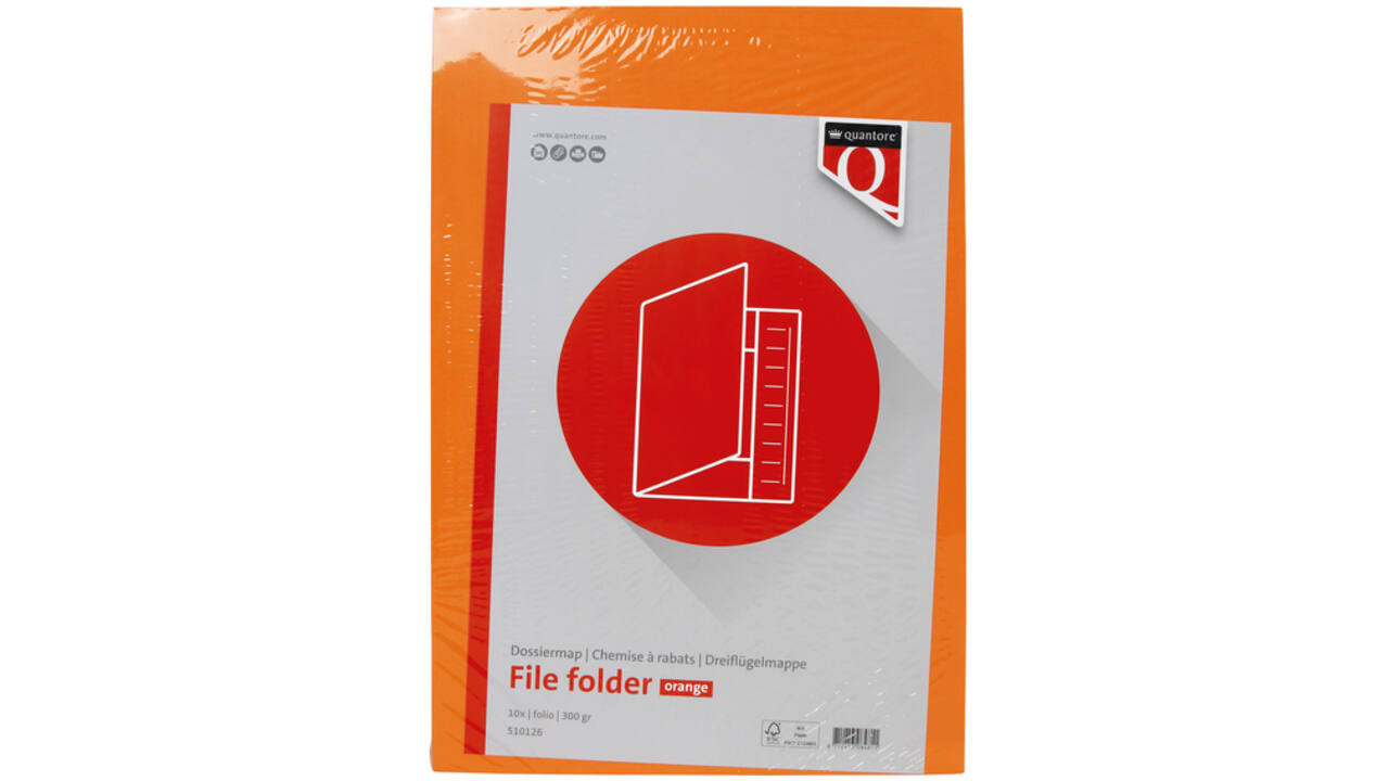 Dossiermap Quantore folio 300gr oranje