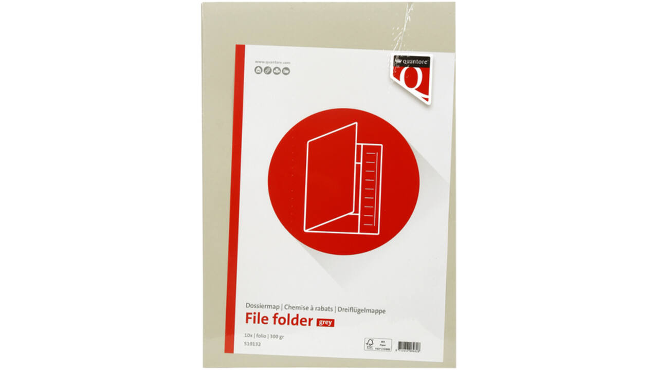 Dossiermap Quantore folio 300gr grijs
