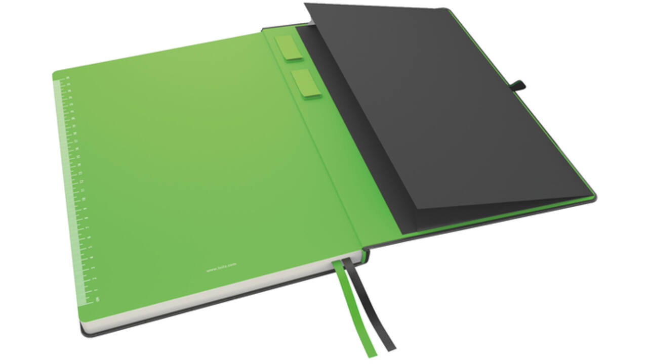 Notitieboek Leitz Complete A4 160blz 100gr lijn zwart