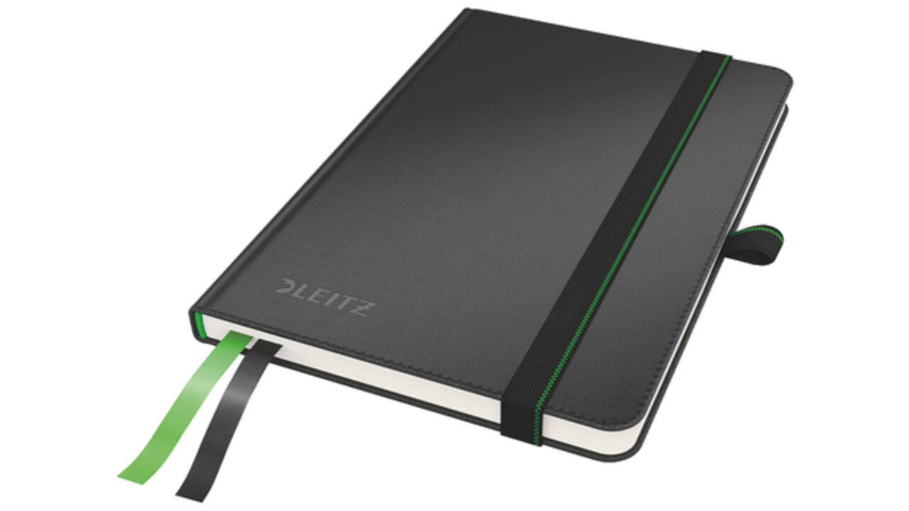 Notitieboek Leitz Complete A6 lijn 160 pagina's 100gr zwart