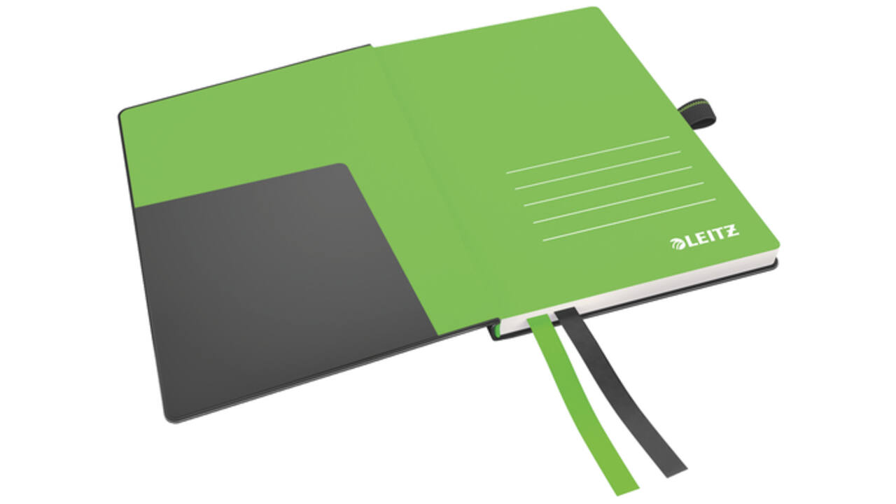 Notitieboek Leitz Complete A6 lijn 160 pagina's 100gr zwart