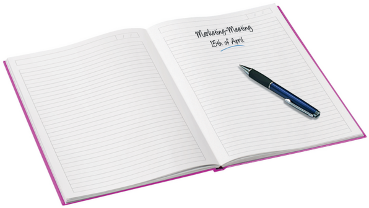 Notitieboek Leitz WOW A4 160blz 90gr lijn roze