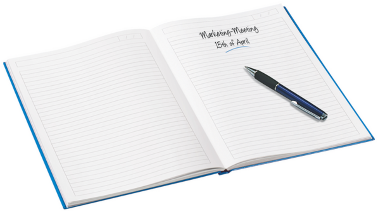Notitieboek Leitz WOW A4 160blz 90gr lijn blauw