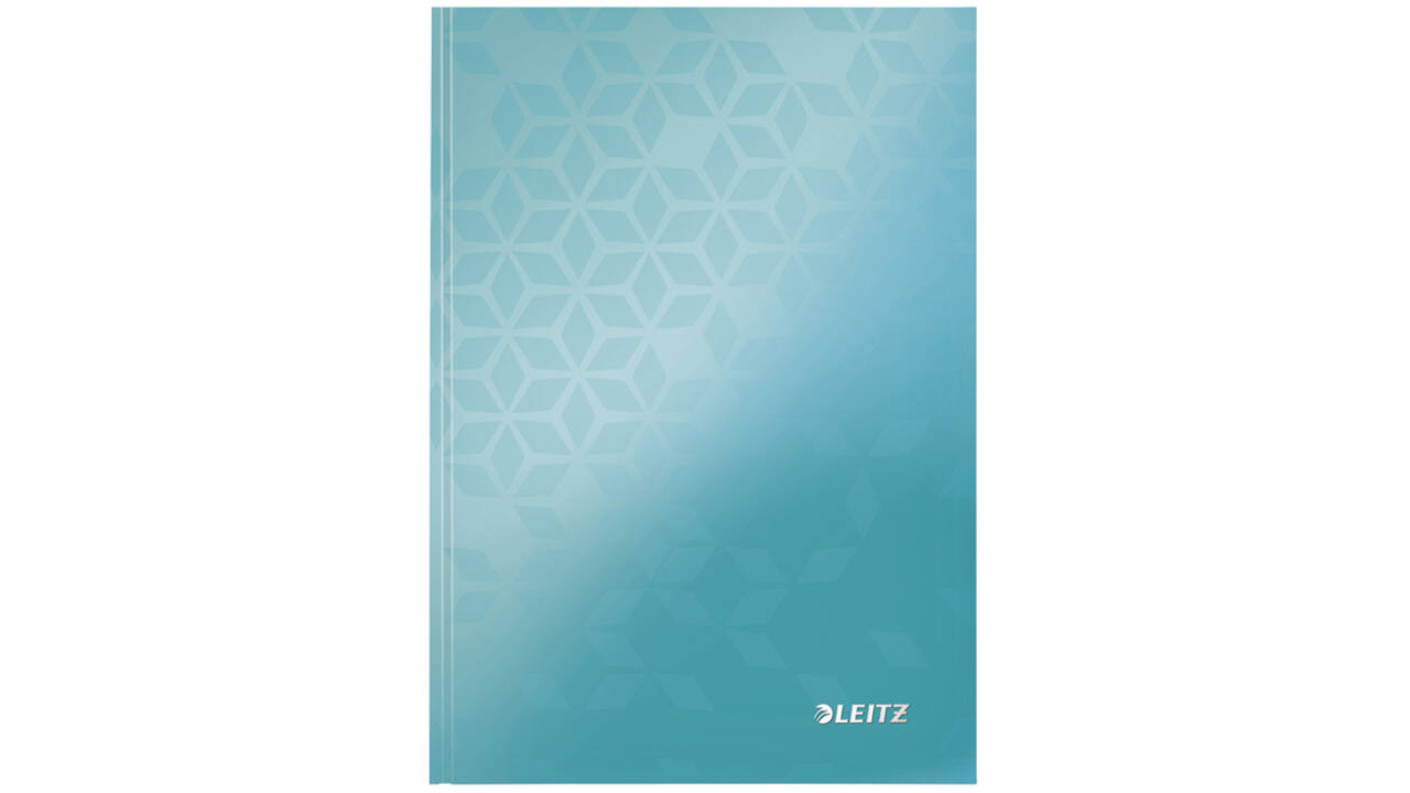 Notitieboek Leitz WOW A5 160blz 90gr lijn ijsblauw
