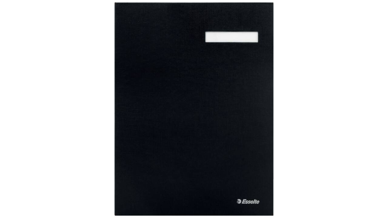 Vloeiboek Esselte 6210 karton 20 tabbladen zwart