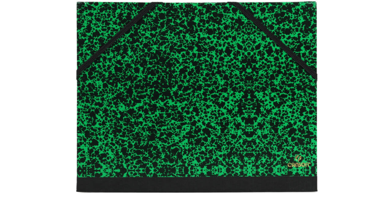 Tekenmap Canson studio 28x38cm 2 elastieken groen