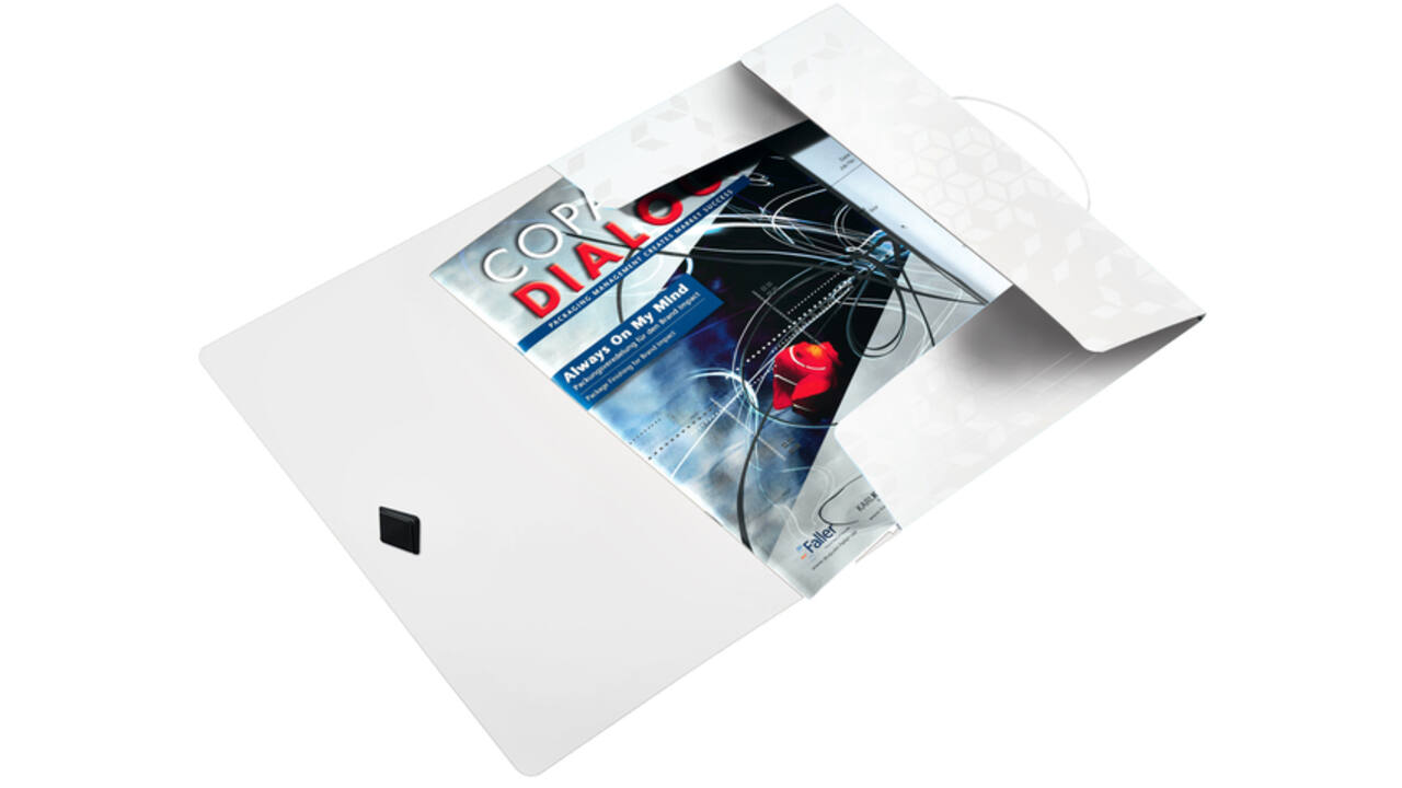 Elastomap Leitz WOW A4 3 kleppen PP wit