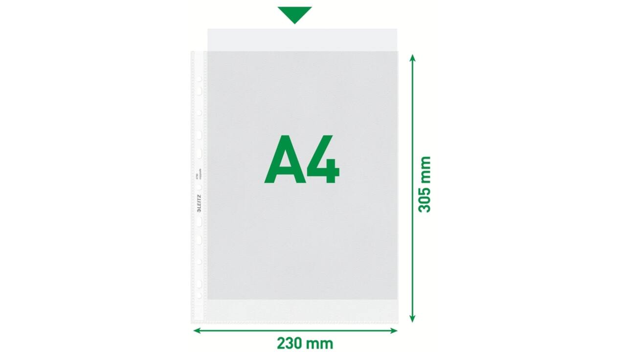 Showtas Leitz Premium standaard 11-gaats copy safe 0.085mm PP A4 transparant 100 stuks