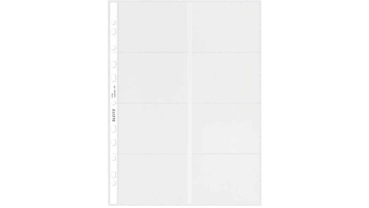 Showtas Leitz Premium voor visitekaartjes copy safe PP A4 glashelder 10 stuks