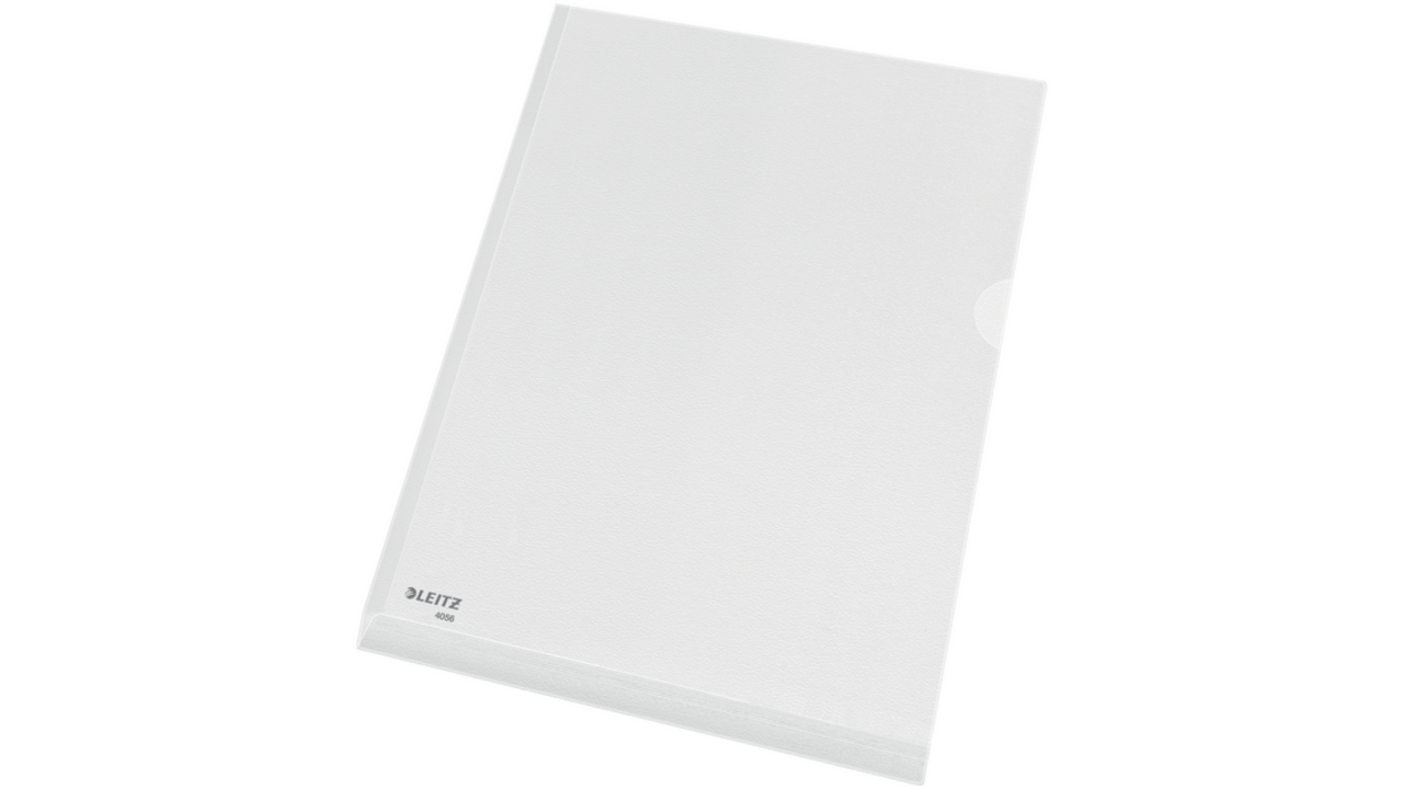 Insteekmap L-model Leitz premium A4 0.17mm PVC met expansievouw nerf 5 stuks