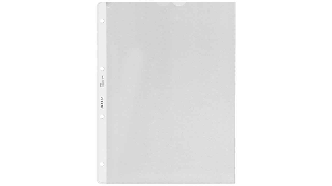 Showtas Leitz Premium copy safe 0.13mm 4-gaats PP A4 transparant 100 stuks