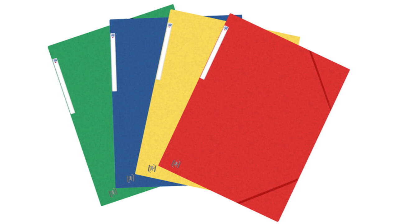 Elastomap Oxford Top File+ A3 3 kleppen 390gr assorti