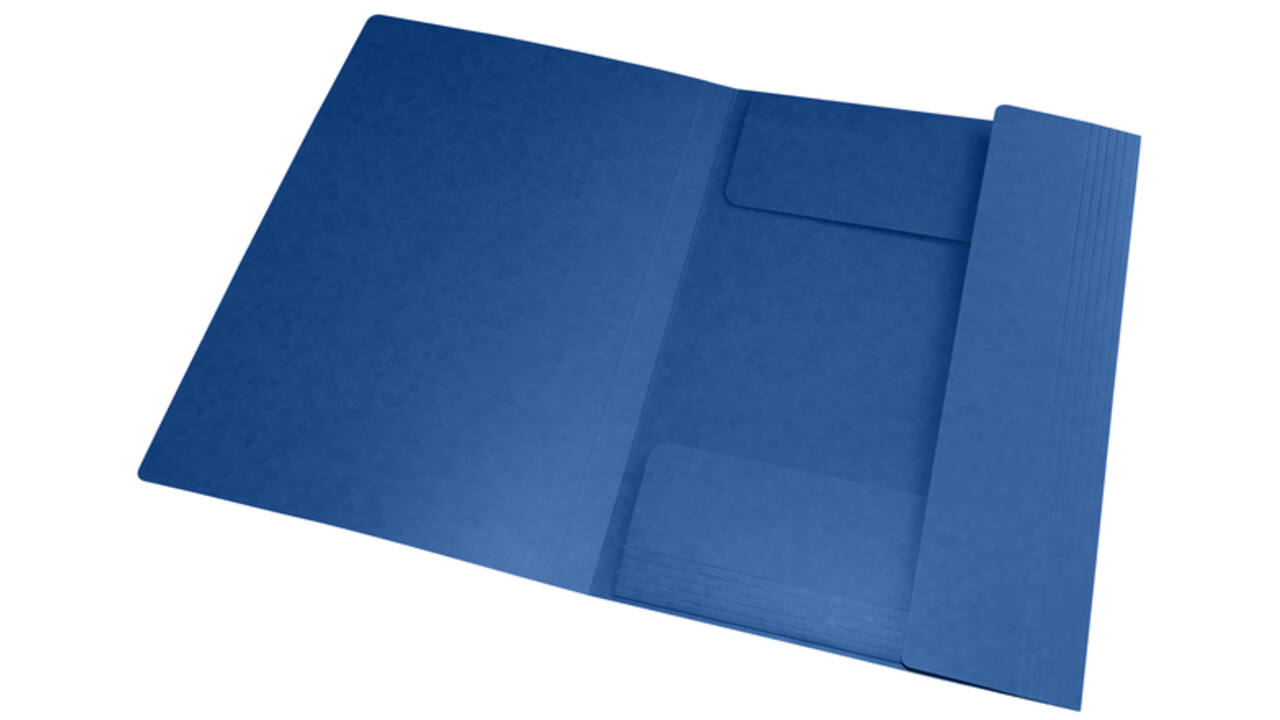Elastomap Oxford Top File+ A4 3 kleppen 390gr blauw