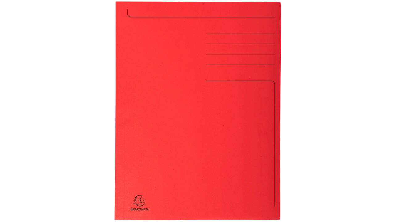 Dossiermap Exacompta Forever A4 3 kleppen 280gr rood