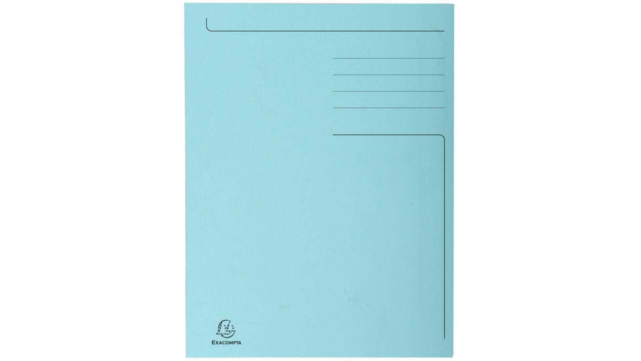 Dossiermap Exacompta Forever A4 3 kleppen 280gr blauw