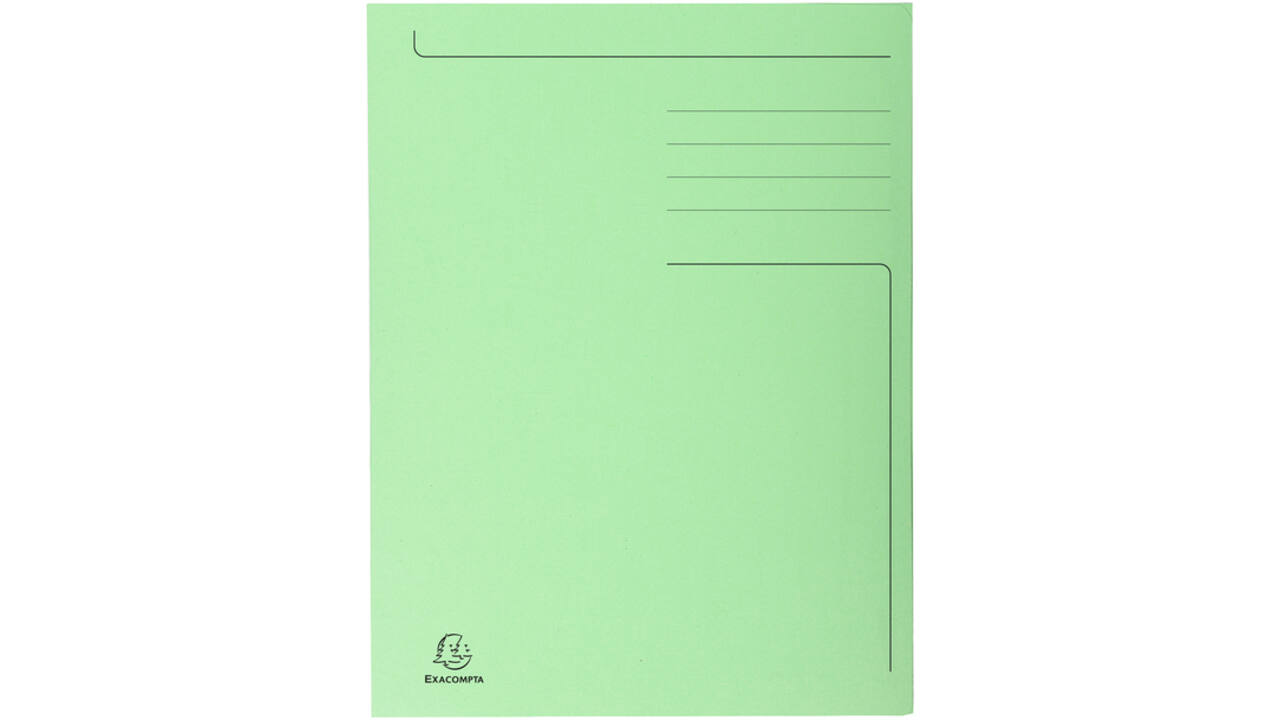 Dossiermap Exacompta Forever A4 3 kleppen 280gr groen