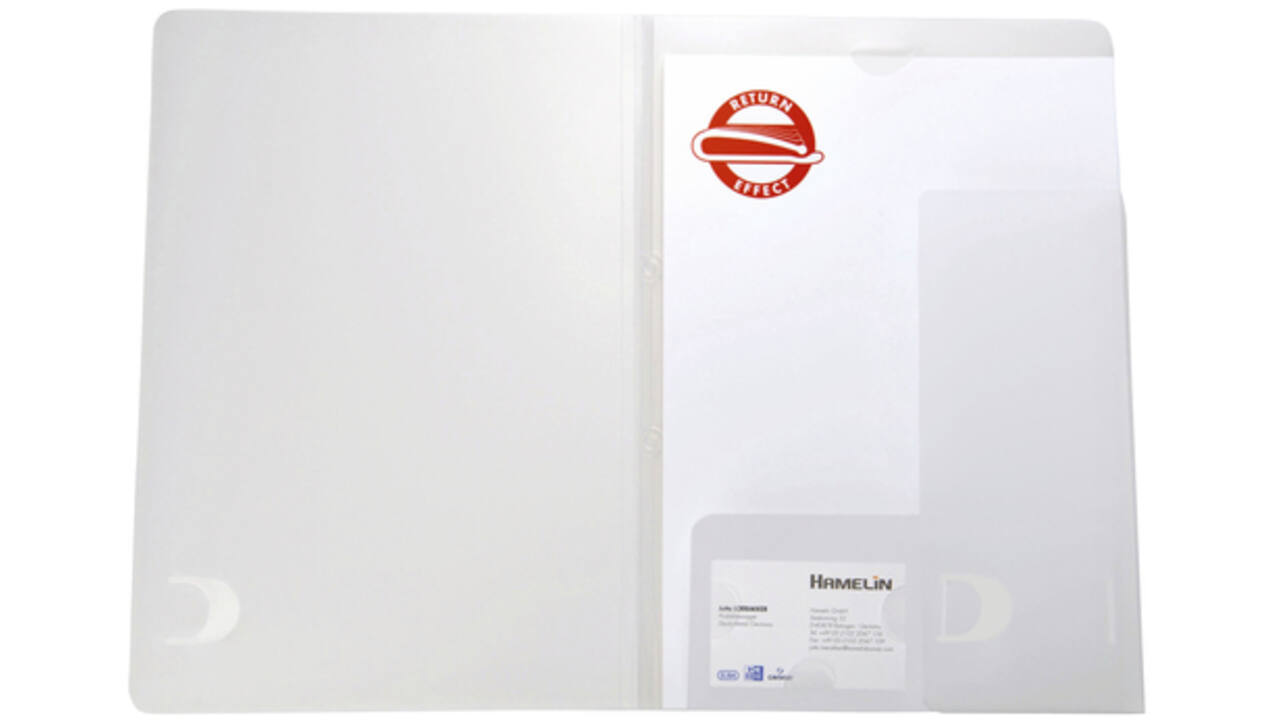 Offertemap Oxford A4 met insteektas 2 kleppen 0.5mm PP transparant