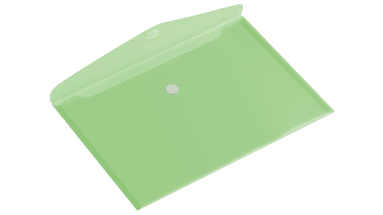 Enveloptas HF2 A5 250x180mm dwars transparant groen