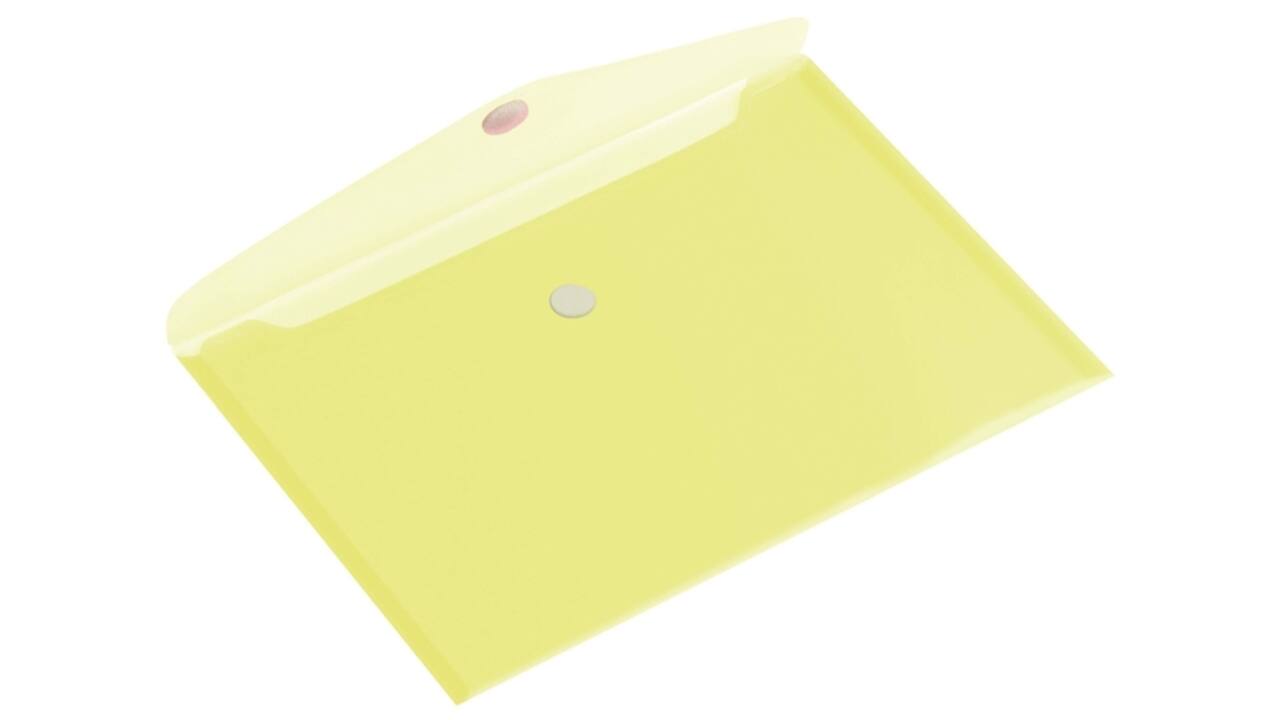 Enveloptas HF2 A5 250x180mm dwars transparant geel