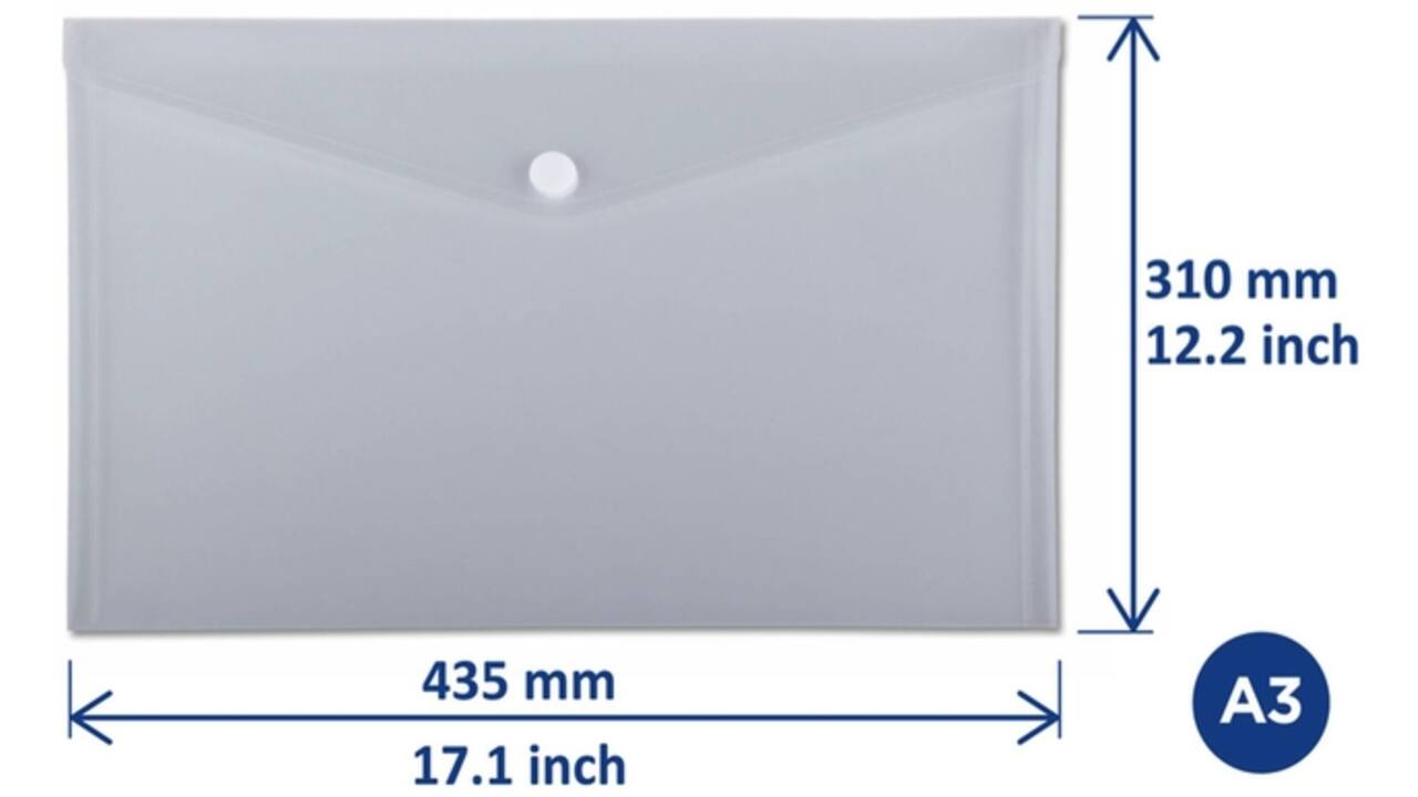 Enveloptas HF2 A3 435x310 dwars PP transparant wit
