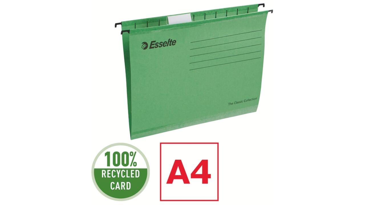 Hangmap Esselte Classic A4 V-bodem 345x240mm groen