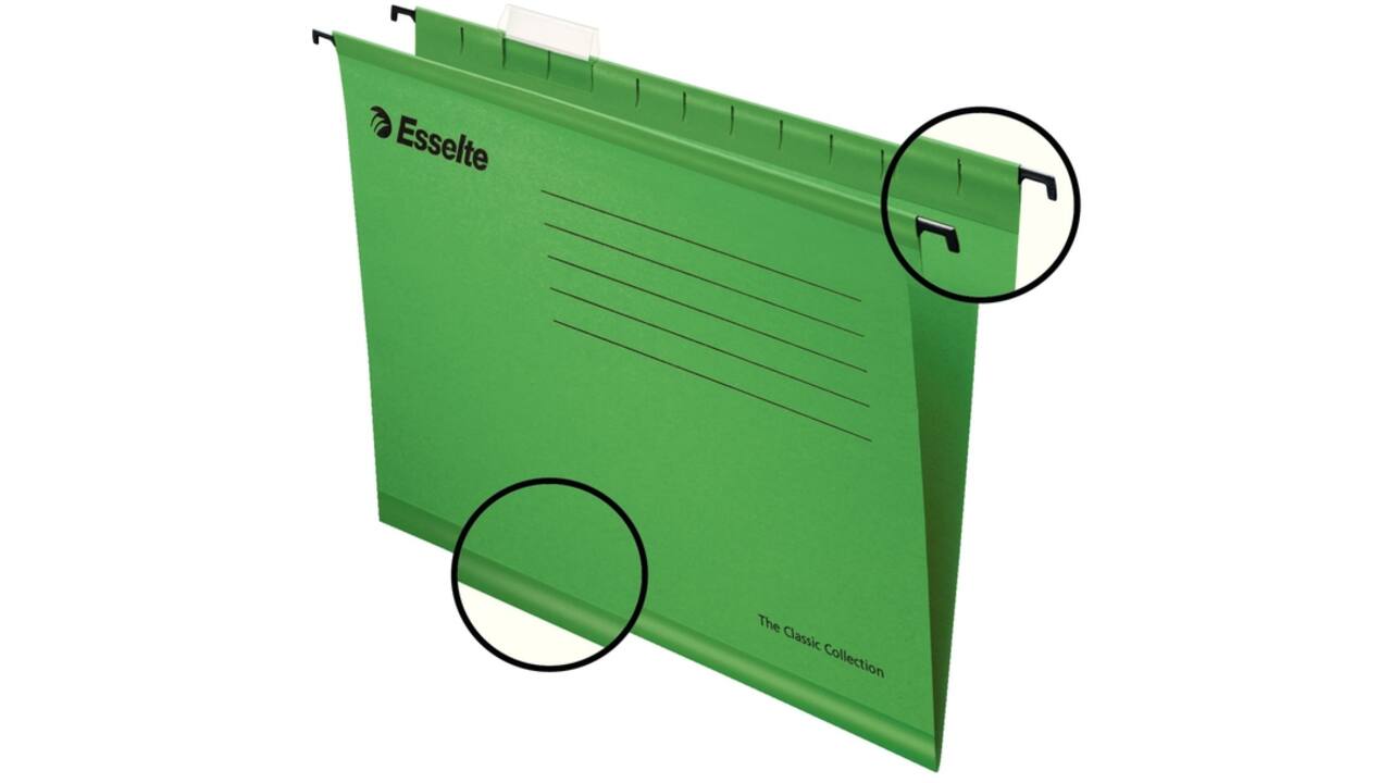 Hangmap Esselte Classic folio V-bodem groen