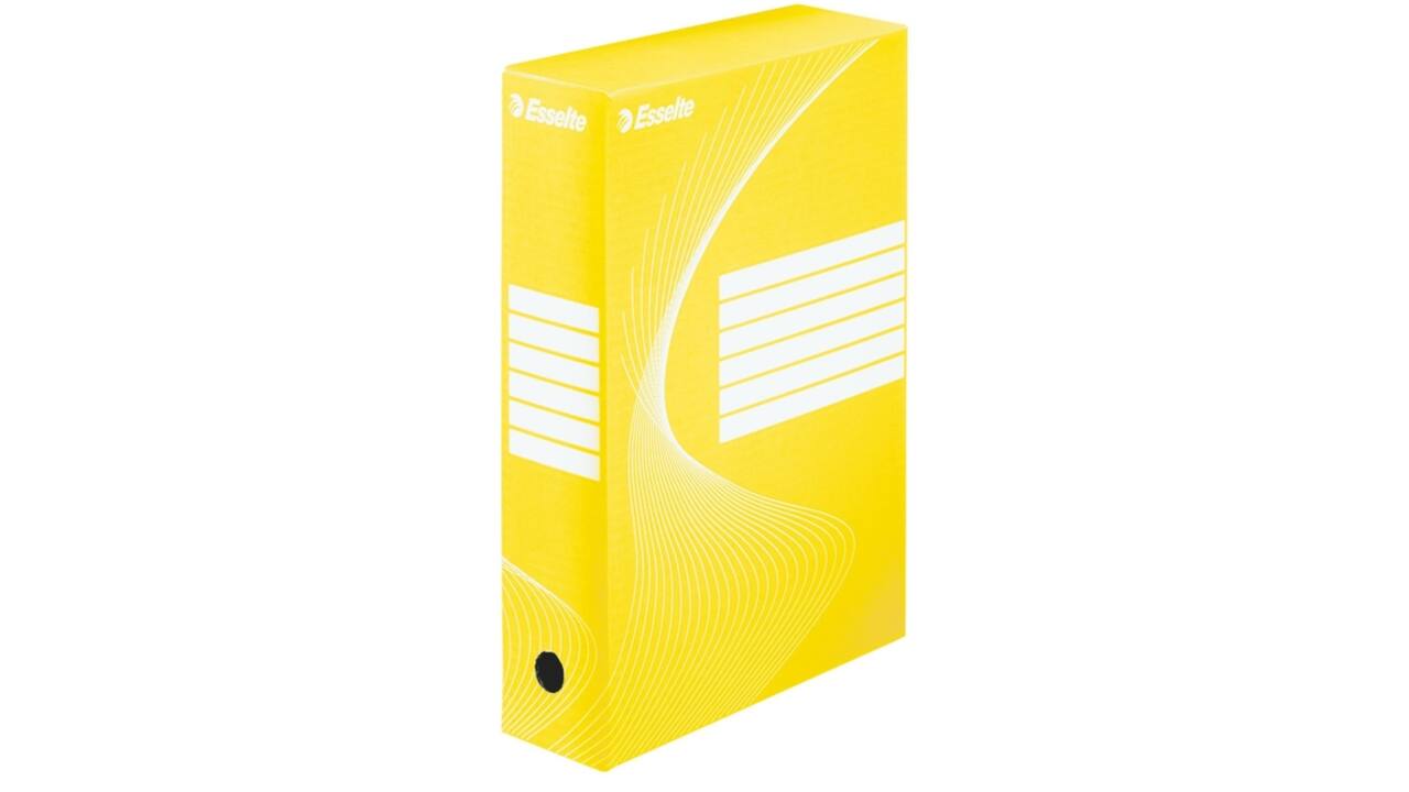 Archiefdoos Esselte Boxycolor 80mm 352x250mm geel