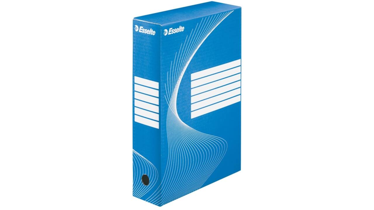 Archiefdoos Esselte Boxycolor 80mm 352x250mm blauw