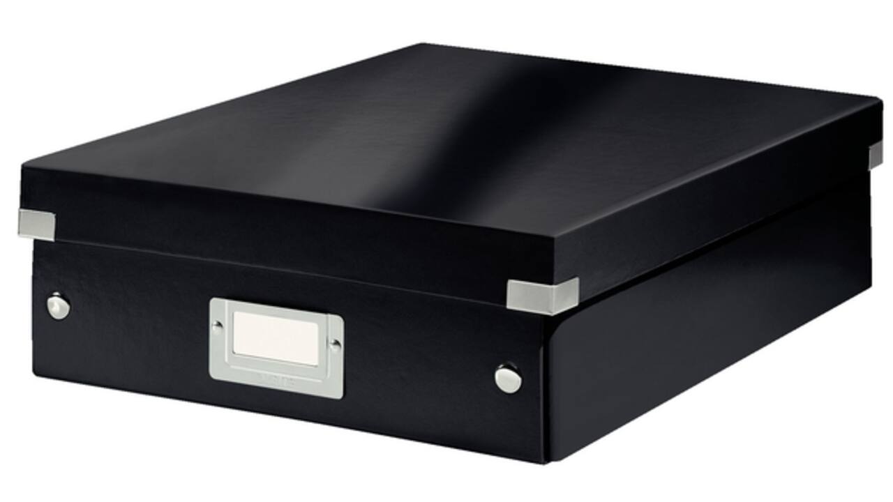 Opbergdoos Leitz Wow Click & Store organiser 280x100x370mm middelgroot zwart