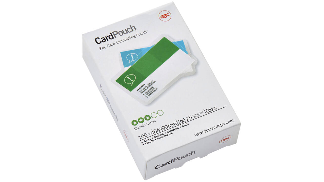 Lamineerhoes GBC keycard 64x99mm 2x125micron 100stuks