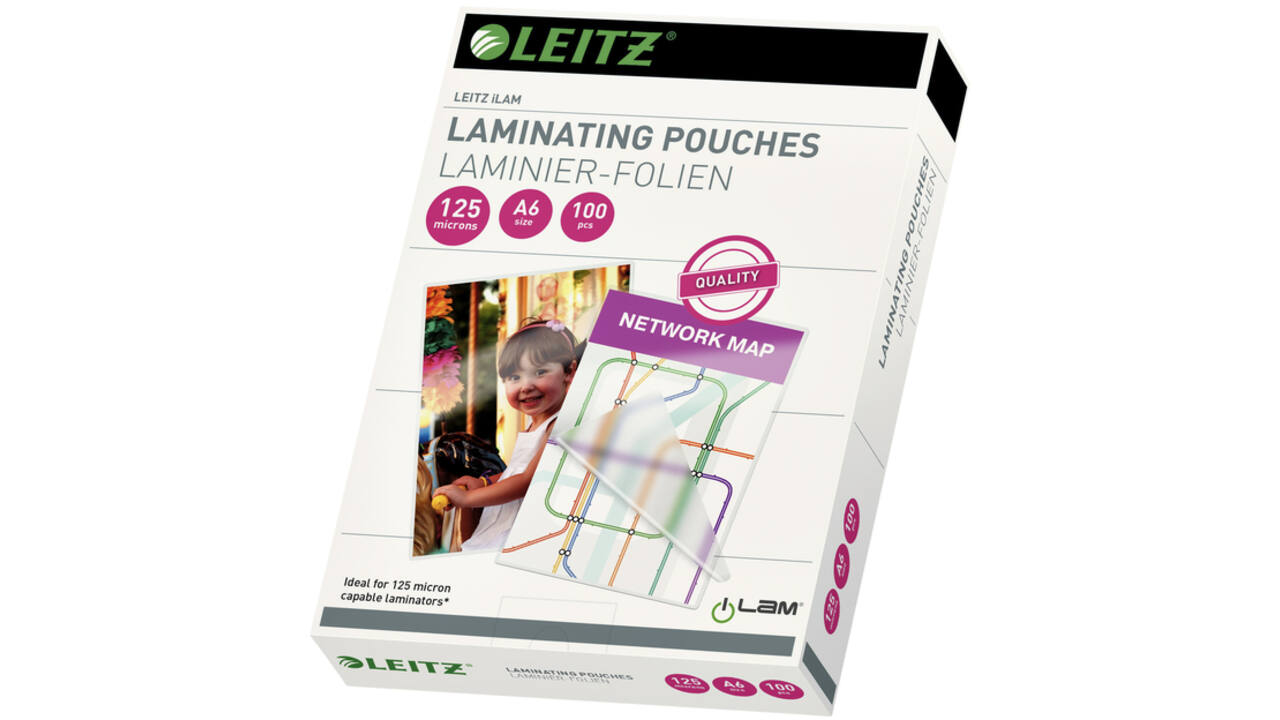 Lamineerhoes Leitz iLAM A6 2x125micron EVA 100 stuks