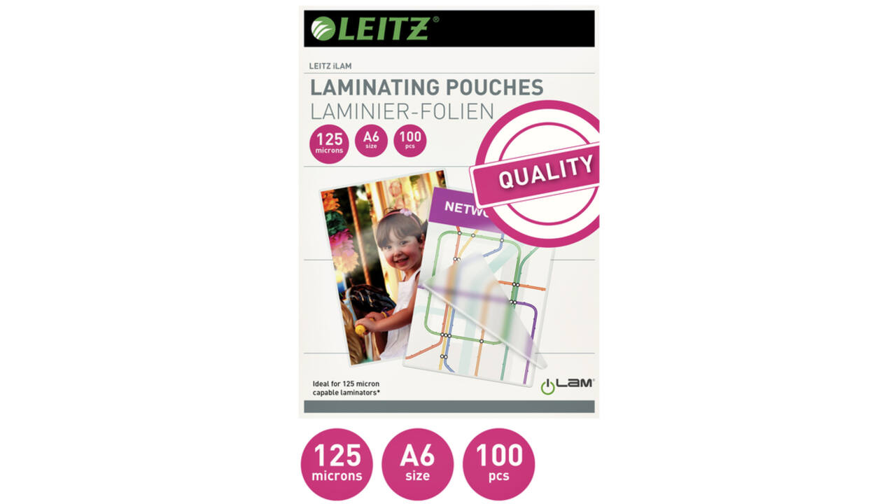 Lamineerhoes Leitz iLAM A6 2x125micron EVA 100 stuks