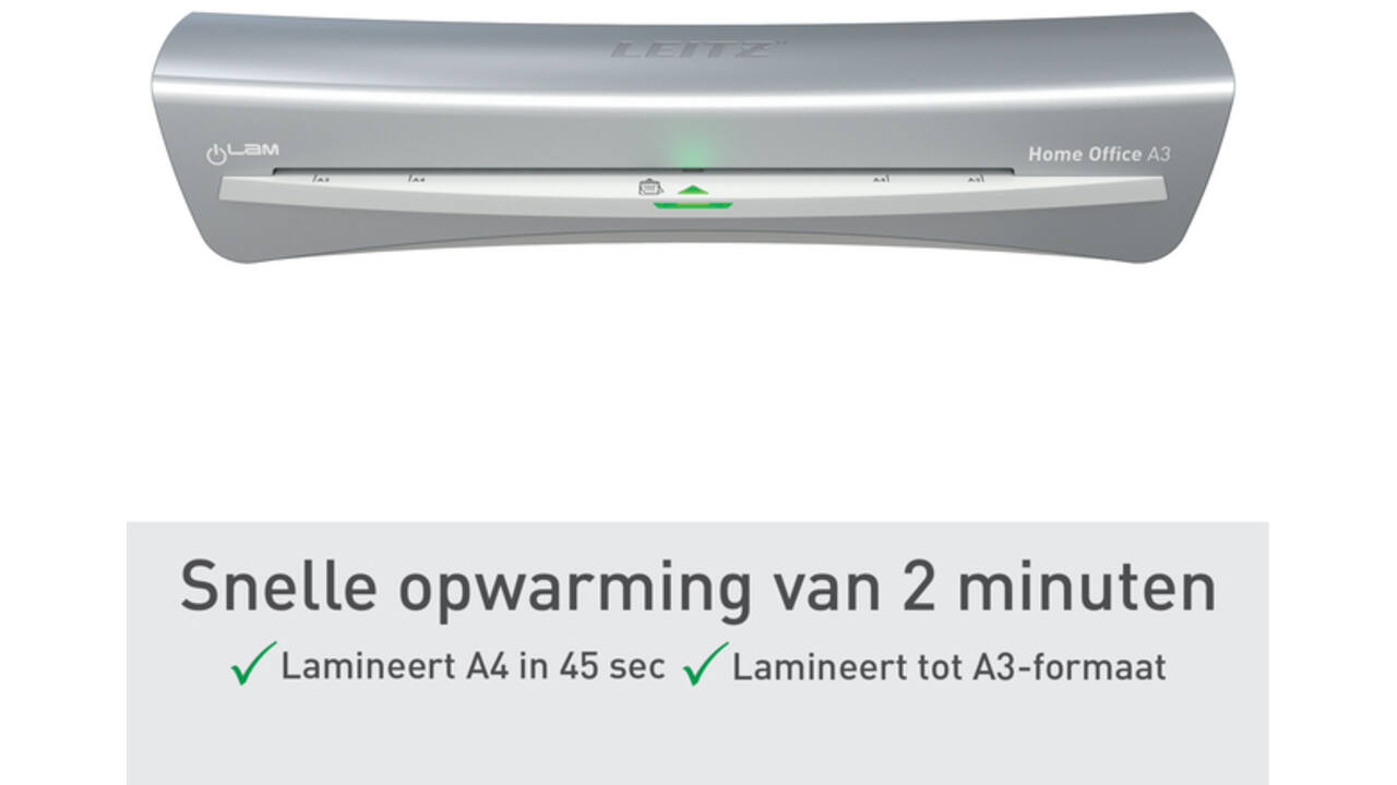 Lamineermachine Leitz iLAM Home Office A3 grijs
