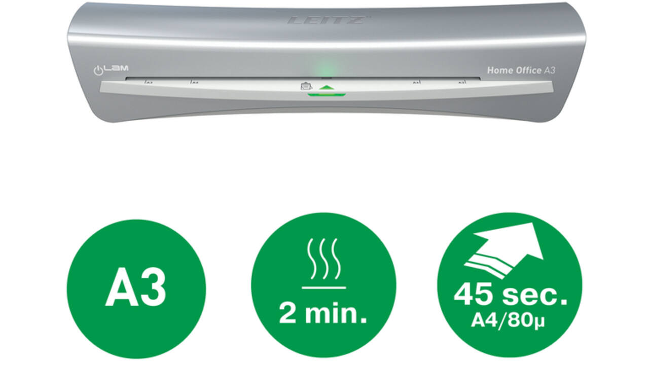 Lamineermachine Leitz iLAM Home Office A3 grijs