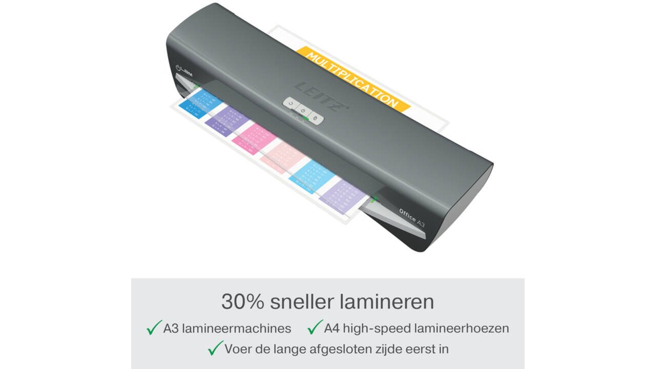 Lamineermachine Leitz iLAM Office A3 zilver