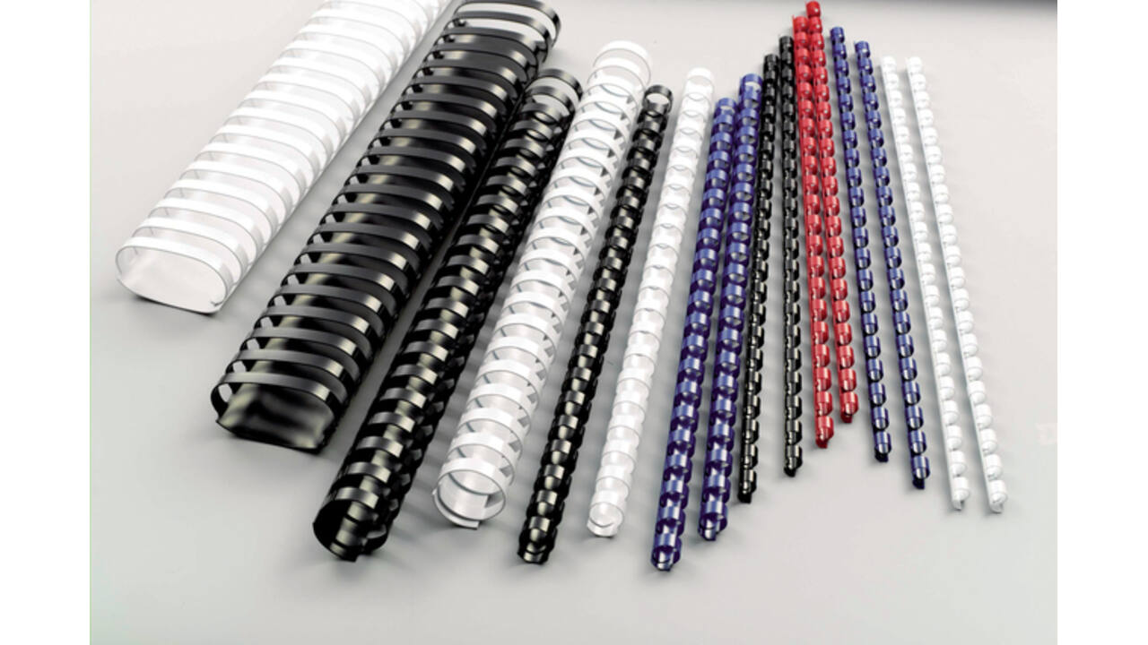 Bindrug GBC 10mm 21rings A4 rood 100stuks